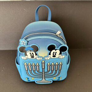 Disney Loungefly Hanukkah Light Up Menorah Mini Backpack NEW